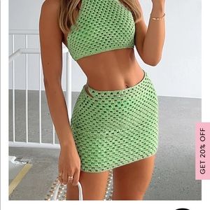 White Fox Boutique Crochet Skirt